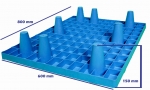 Palet Plástico Encajable 800 x 600 - Plasteel 50