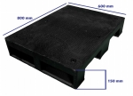 Palet Plástico Higiénico 800 x 600 - Plasteel 80